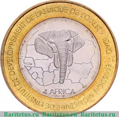 Реверс монеты 6000 франков (francs) 2005 года  олимпиада Бенин