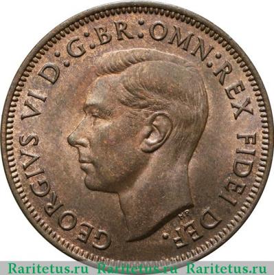 1/2 пенни (penny) 1951 года PL  Австралия