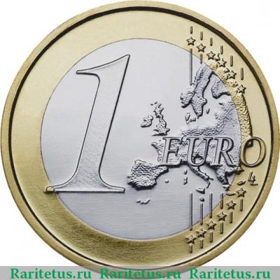 Реверс монеты 1 евро (euro) 2016 года   Монако