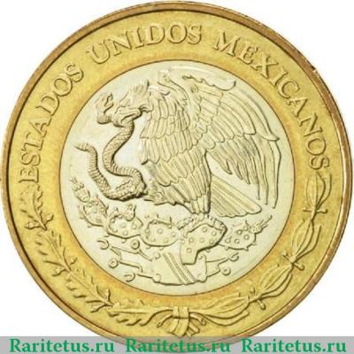 10 песо (pesos) 2000 года   Мексика