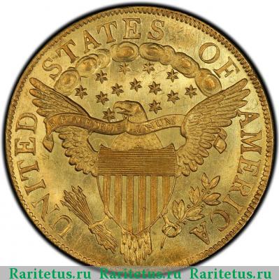 Реверс монеты 10 долларов (dollars) 1801 года  США