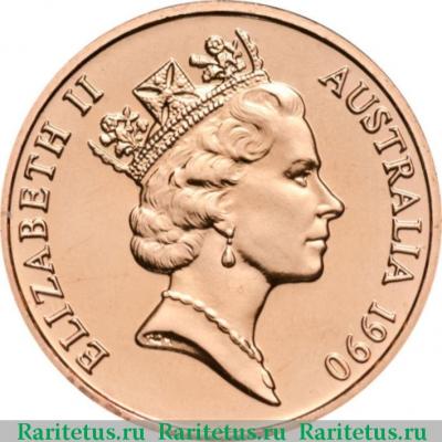 2 цента (cents) 1990 года   Австралия