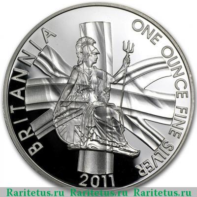 Реверс монеты 2 фунта (pounds) 2011 года  Великобритания