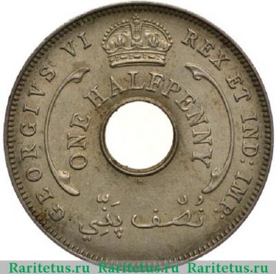 1/2 пенни (penny) 1947 года H  Британская Западная Африка