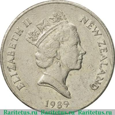 20 центов (cents) 1989 года   Новая Зеландия