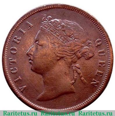 1 цент (cent) 1888 года   Стрейтс Сетлментс