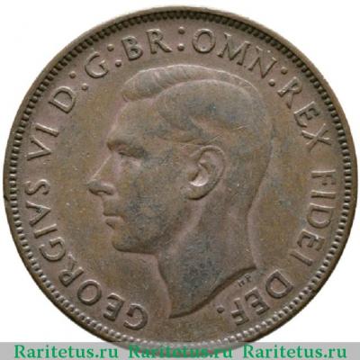 1 пенни (penny) 1950 года   Австралия