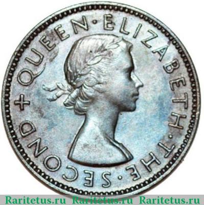 1/2 пенни (penny) 1955 года   Новая Зеландия