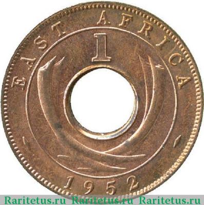 Реверс монеты 1 цент (cent) 1952 года KN  Британская Восточная Африка