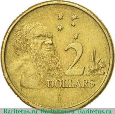 Реверс монеты 2 доллара (dollars) 1995 года   Австралия