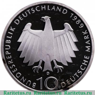 10 марок (deutsche mark) 1989 года  Бонн Германия