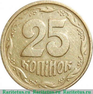 Реверс монеты 25 копеек 1995 года  