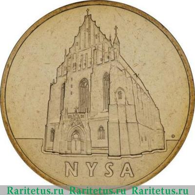 Реверс монеты 2 злотых (zlote) 2006 года  Ныса Польша