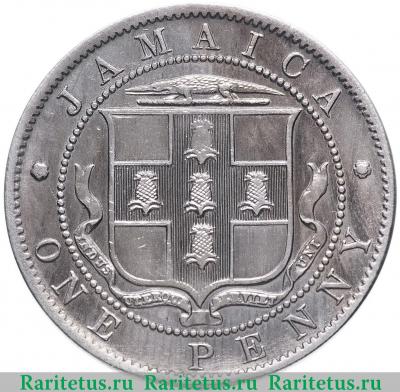 Реверс монеты 1 пенни (penny) 1920 года   Ямайка