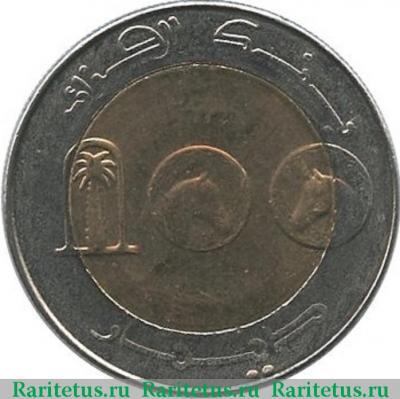 Реверс монеты 100 динаров (dinars) 2000 года   Алжир