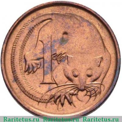 Реверс монеты 1 цент (cent) 1977 года   Австралия