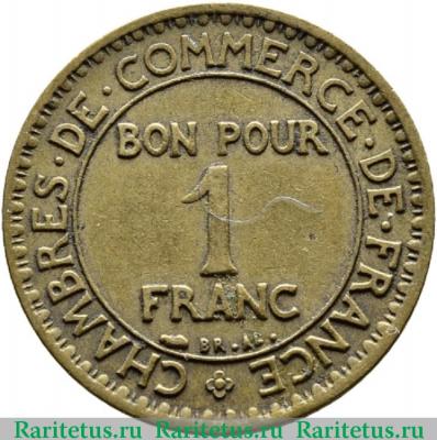 Реверс монеты 1 франк (franc) 1926 года   Франция