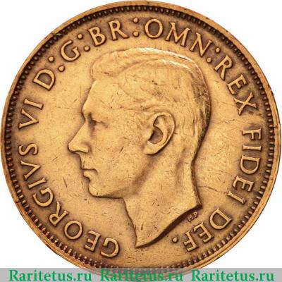1/2 пенни (penny) 1949 года   Австралия