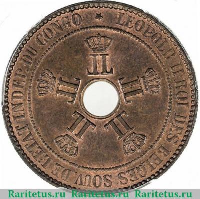 10 сантимов (centimes) 1888 года   Свободное государство Конго
