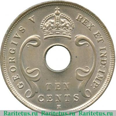 10 центов (cents) 1920 года   Британская Восточная Африка