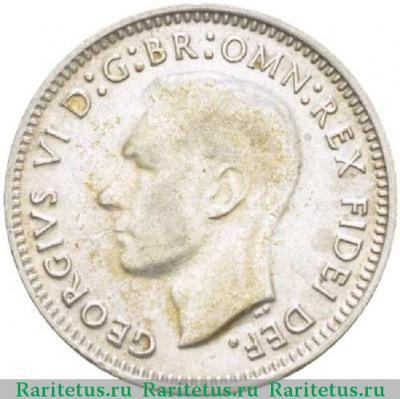 3 пенса (pence) 1950 года   Австралия