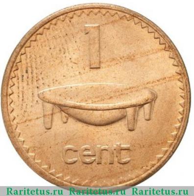 Реверс монеты 1 цент (cent) 1969 года   Фиджи