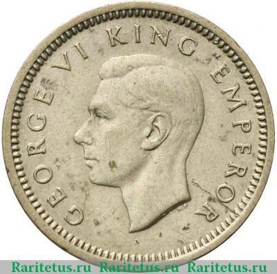 3 пенса (pence) 1945 года   Новая Зеландия