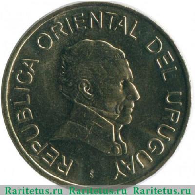 5 песо (pesos) 2008 года   Уругвай