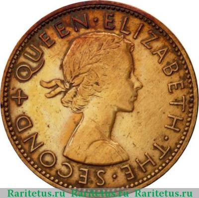 1 пенни (penny) 1959 года   Новая Зеландия