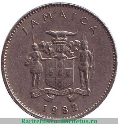 10 центов (cents) 1982 года   Ямайка