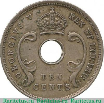 10 центов (cents) 1913 года   Британская Восточная Африка