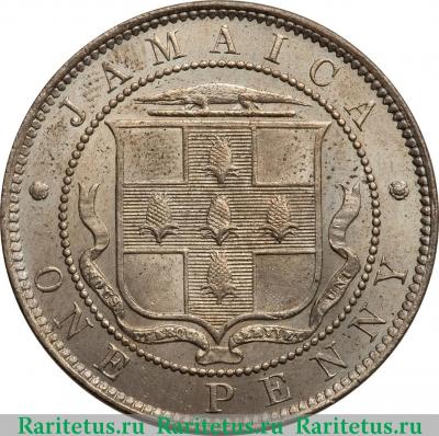 Реверс монеты 1 пенни (penny) 1903 года   Ямайка