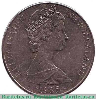 20 центов (cents) 1985 года   Новая Зеландия