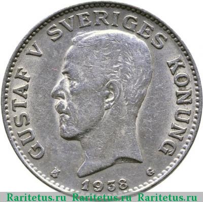 1 крона (krona) 1938 года  Швеция