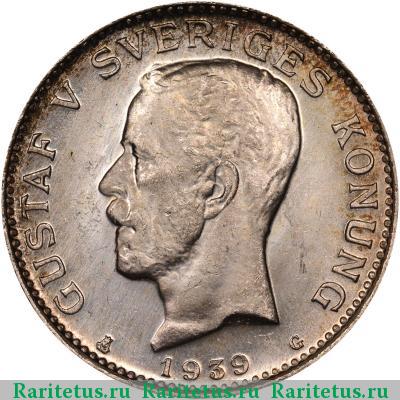 1 крона (krona) 1939 года  Швеция