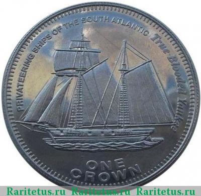 Реверс монеты 1 крона (crown) 2006 года   Тристан-да-Кунья