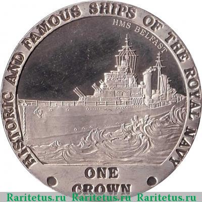 Реверс монеты 1 крона (crown) 2008 года  Белфаст Тристан-да-Кунья