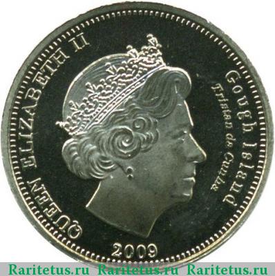 5 пенсов (pence) 2009 года  остров Гоф Тристан-да-Кунья