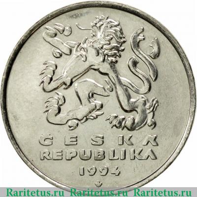 5 крон (korun) 1994 года кленовый лист  Чехия