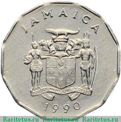 1 цент (cent) 1990 года   Ямайка