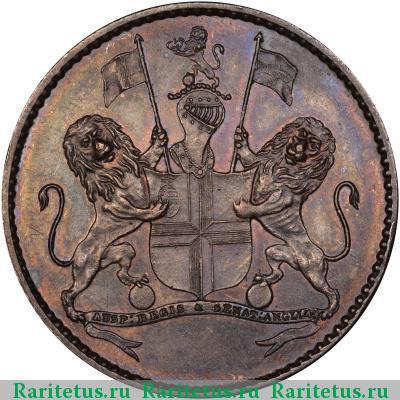 1/2 пенни (half penny) 1821 года  Остров Святой Елены