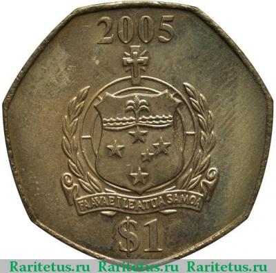 Реверс монеты 1 тала (tala) 2005 года   Самоа