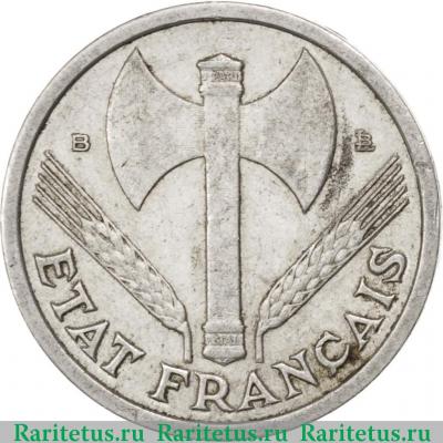 1 франк (franc) 1944 года В  Франция