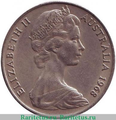 20 центов (cents) 1968 года   Австралия