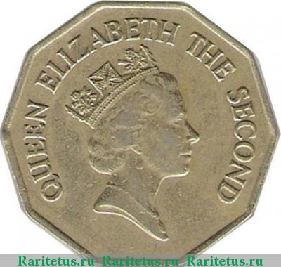 1 доллар (dollar) 1991 года  Белиз