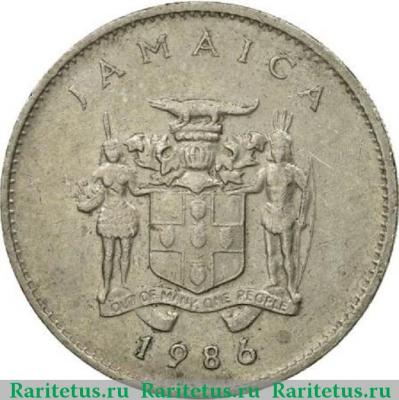 10 центов (cents) 1986 года   Ямайка