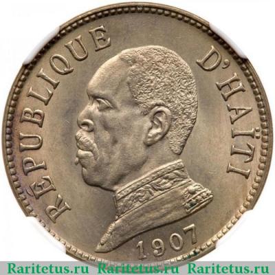 20 сантимов (centimes) 1907 года   Гаити