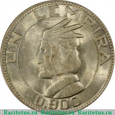 Реверс монеты 1 лемпира (lempira) 1932 года  