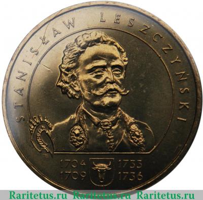 Реверс монеты 2 злотых (zlote) 2003 года  Лещинский Польша