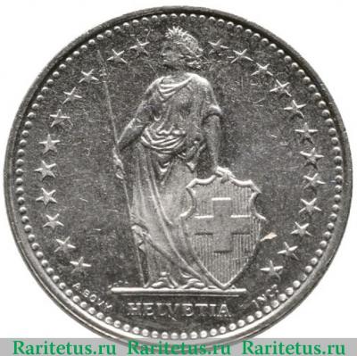 1/2 франка (franc) 1992 года   Швейцария